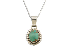 Navajo Necklace .925 Silver Kingman Turquoise Native American Signed C.1980's