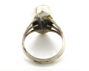 Navajo Ring .925 Silver Arizona Turquoise Native American Artist C80s