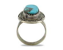 Navajo Ring .925 Silver Blue Native American Artist C.1980's