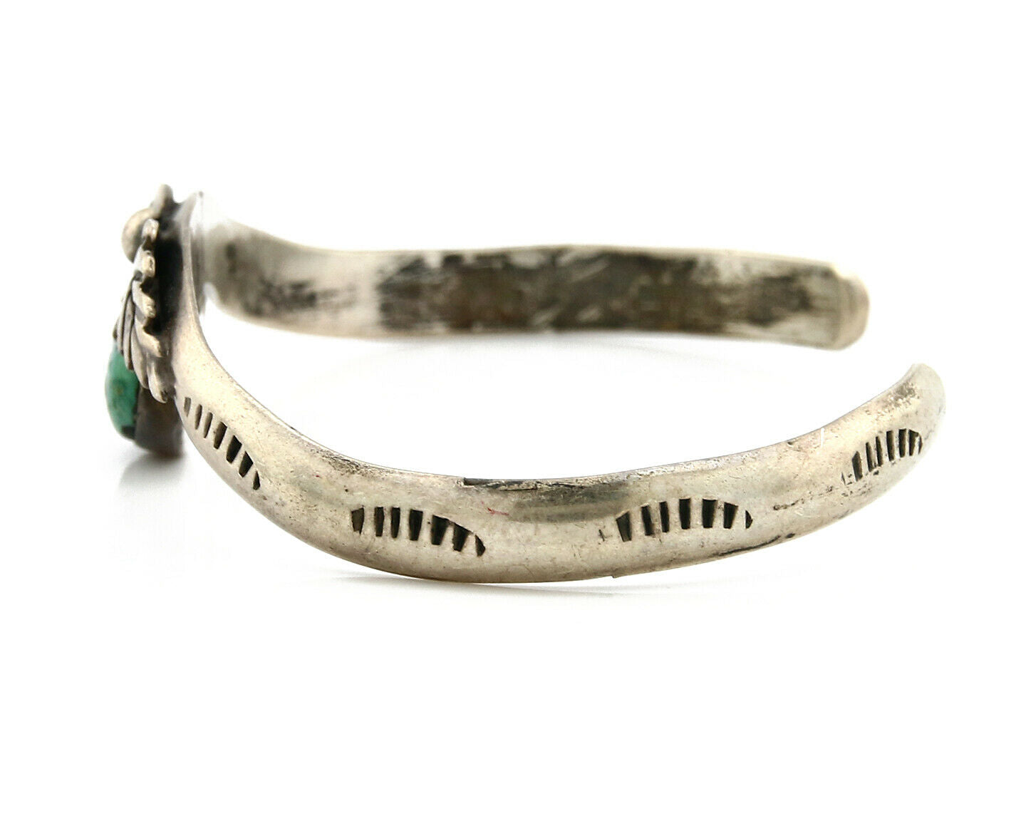 Navajo Bracelet .925 Silver Turquoise Artist Native American Circa 1970's