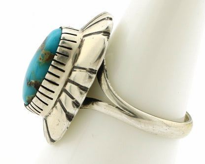 Navajo Ring .925 Silver Arizona Turquoise Signed M Montoya C.80's