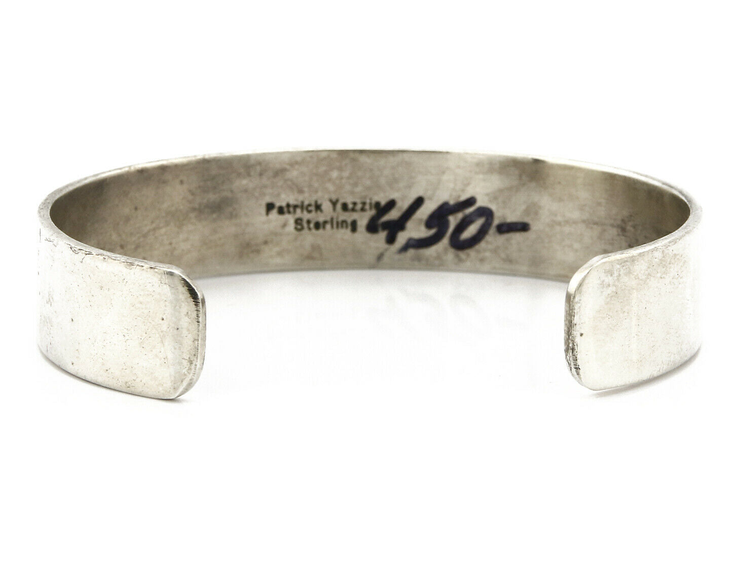 Navajo Bracelet .925 Silver Gemstone Charoite Cuff Signed Patrick Yazzie C.80's