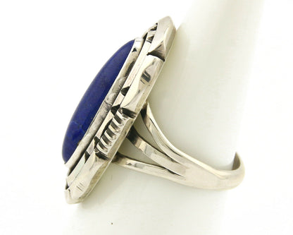 Navajo Ring .925 Silver Lapis Lazuli Artist William Denetdale C.80's