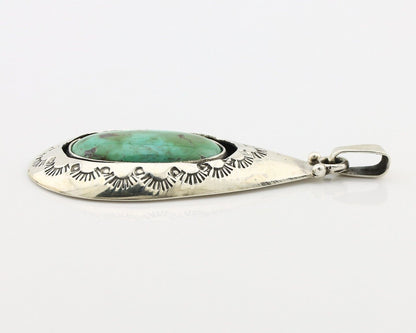 Navajo Pendant 925 Silver Royston Turquoise Artist Signed C Montoya C.80's