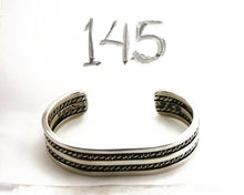 Women's Navajo Bracelet .925 Silver Artist Signed ROGER FRANSCISCO Cuff C.80's