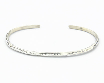 Navajo Bracelet .925 SOLID Silver Handmade Artist Tahe C. 1980's