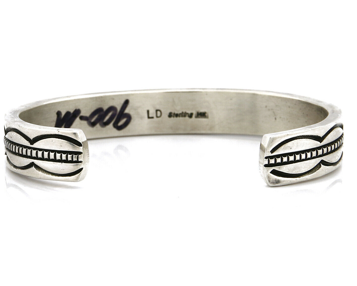 Women's Navajo Bracelet SOLID 14k & Silver Signed Lowell Draper C.80's