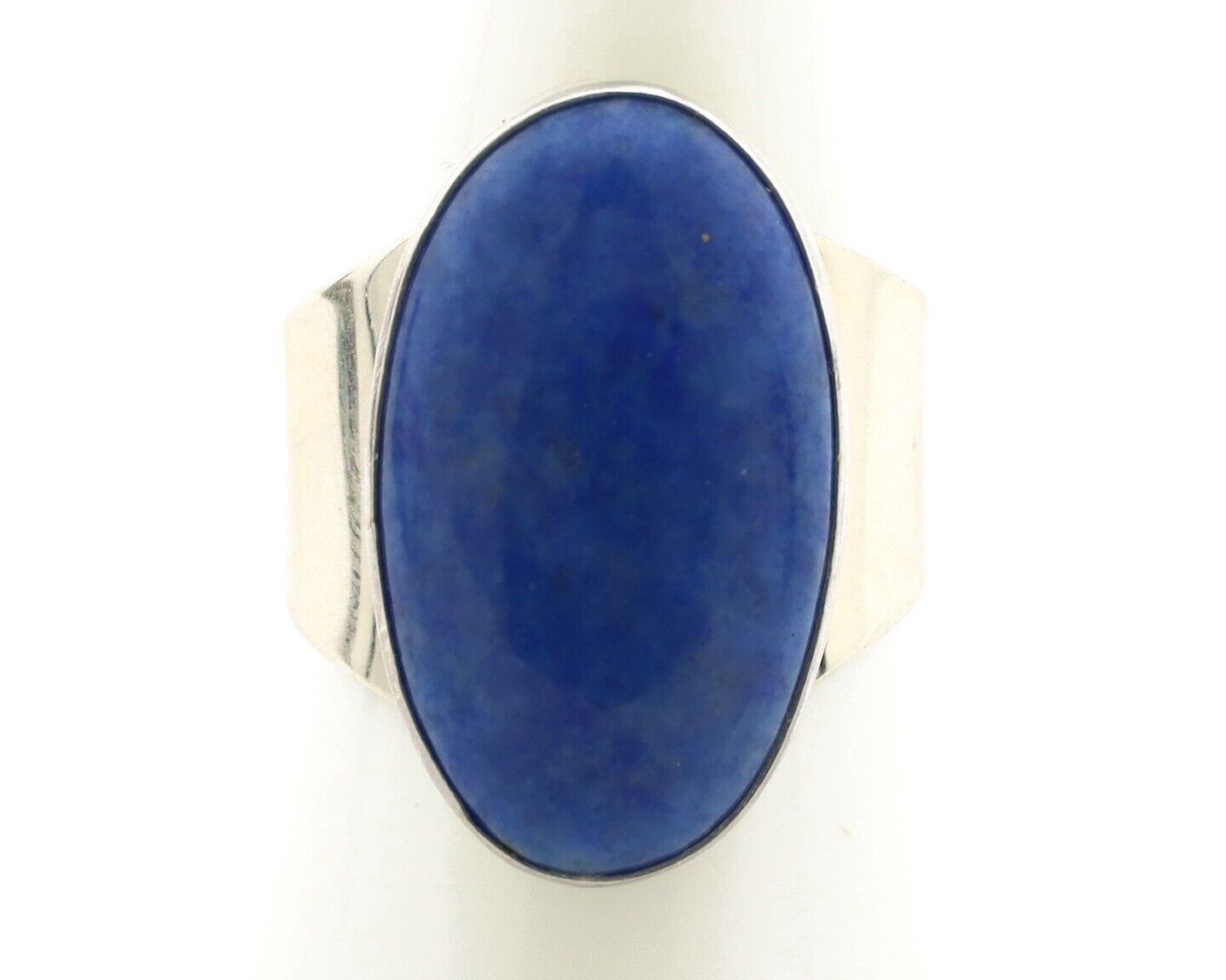 Navajo Ring 925 Silver Natural Lapis Artist Signed Wilbur Musket Jr C.80's