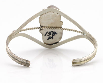 Navajo Bracelet 925 Silver Blue Turquoise Native American Artist Sgined Paul J