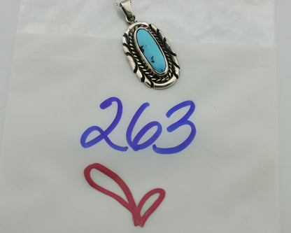 Navajo Necklace .925 Silver Sleeping Beauty Turquoise Signed M Montoya C.80's