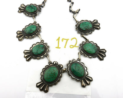 Navajo 7 Stone Green Turquoise Necklace by PJ Begay