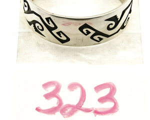 Hopi Bracelet .925 SOLID Silver Cuff Overlay Signed Artist CUCH C.80's