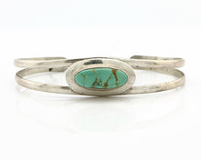Navajo Bracelet .925 Silver Turquoise Mountain Native Cuff C.80's