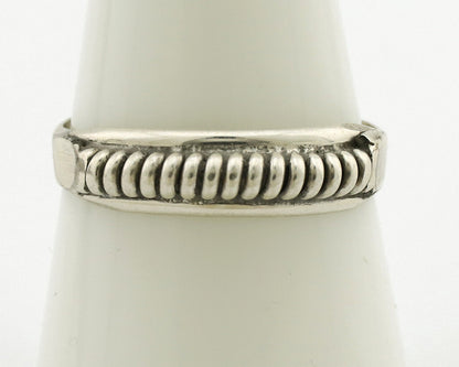 Navajo Ring .925 Silver Size 8.75 Handmade Native American Artist C.1980s