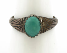 Navajo Ring 925 Silver Natural Mined Turquoise Native Artist C.80's