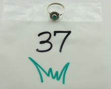 Navajo Ring .925 Silver Natural Blue Turquoise Artist Signed SN C.80's