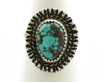 Navajo Ring 925 Silver Bisbee Turquoise Artist Signed C.80's