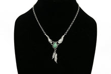C. 1990 Navajo Handmade .925 Silver & Natural Malachite Necklace
