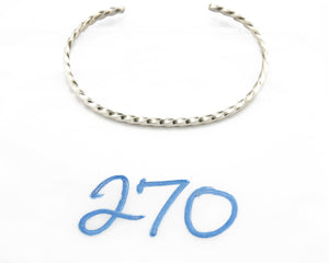 Navajo Bracelet .925 Silver Native American Artist Handmade 3.0 mm wide C.1980's