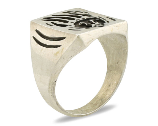Navajo Bagger Paw Ring .925 Silver Handmade Native American Artist C.1980's