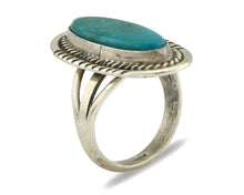 Navajo Ring 925 Silver Southwest Blue Turquoise Artist Signed Begay C.80's