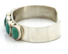 Navajo Bracelet .925 Silver Natural Turquoise Signed C Jones C.80's
