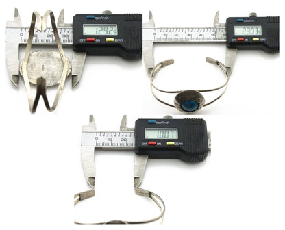 Navajo Cuff Bracelet 925 Silver Natural Turquoise Native American Artist C.80's