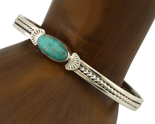 Women's Navajo .925 Silver Nevada Turquoise Artist Inca MFG Circa 1990's