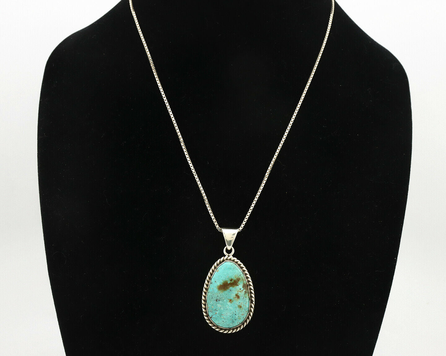 Navajo Handmade Pendant Necklace .925 Silver Artist Signed Sunrise C.80's