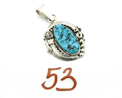 Navajo Pendant .925 Silver Arizona Turquoise Artist C.80's