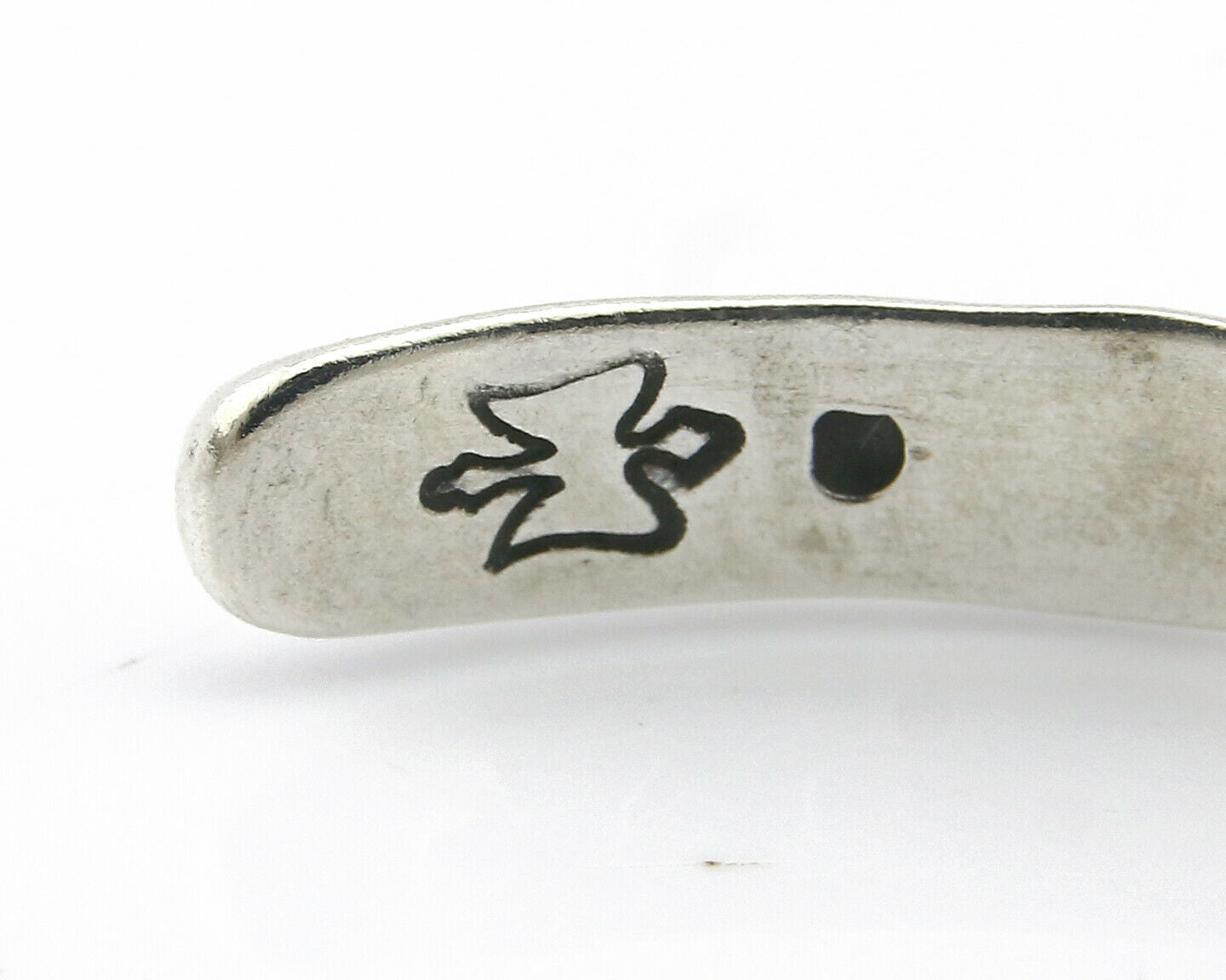 Navajo Bracelet .925 Silver Hand Stamped Arrow Head Artist Montoya C.80's