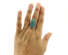 Navajo Ring 925 Silver Southwest Blue Turquoise Artist Signed Begay C.80's