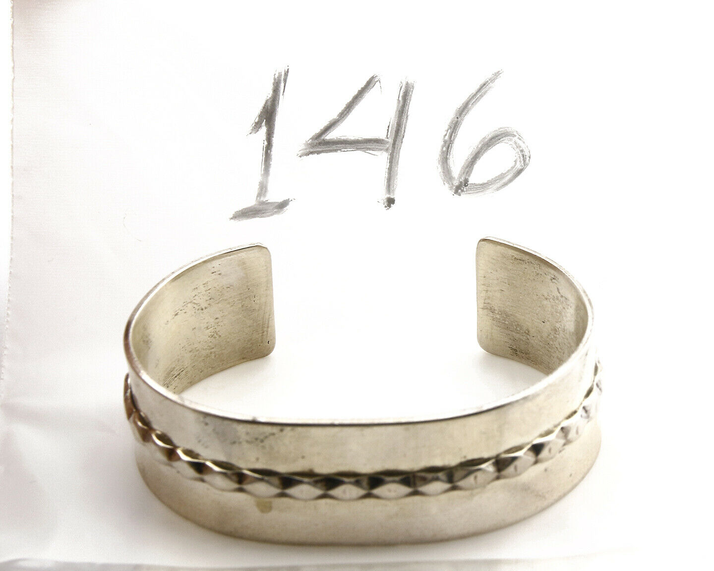 Women's Navajo Bracelet .925 Silver Handmade Artist Signed Y C.80's