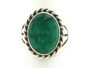 Navajo Ring .925 Silver Blue Green Southwest Turquoise Native Artist C.80's
