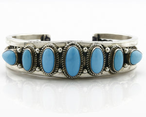Bowlins Old Carter Trading Post Bracelet Turquoise Cuff .925 Silver
