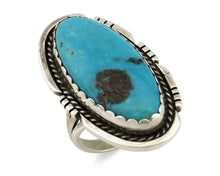 Navajo Ring 925 Silver Morenci Turquoise Native American Artist C.80's
