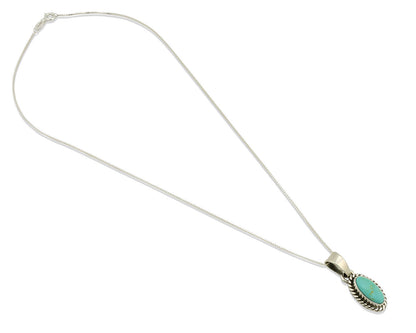 Navajo Necklace .925 Silver Arizona Turquoise Artist Gecko C.1980's