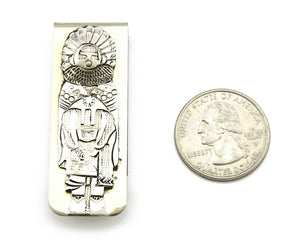 Navajo Money Clip 925 SOLID Silver & Nickle Silver Hand Made Native American 80s
