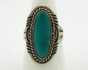 Navajo Ring 925 Silver Southwest Blue Turquoise Artist Signed Begay C.80's