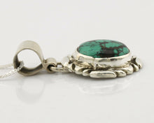 Navajo Necklace .925 Silver Spiderweb Turquoise Signed Sun C.80's