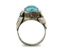 Navajo Ring .925 Silver Turquoise Mountain Artist Native American C.80's