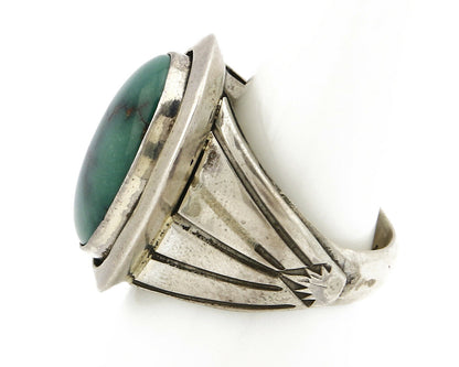 Navajo Kingman Turquoise Ring .925 Silver Artist Signed Doug Zachary C.80's