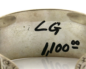 Navajo Bracelet .925 Silver Lapis Turquoise Native Artist C.80's