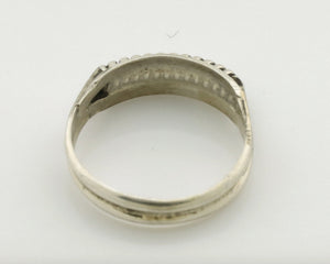 Navajo Ring .925 Silver Size 5.25 Handmade Native American Artist C.1980s