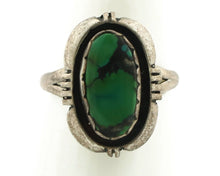 Navajo Ring 925 Silver Natural Aqua Turquoise Native American Artist C.80's