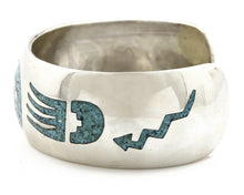 Women's Navajo Bracelet .925 Silver Sleeping Beauty Turquoise Inlaid JT C.80's