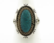 Navajo Ring 925 Silver Blue Mine 8 Turquoise Native American Artist C.80's