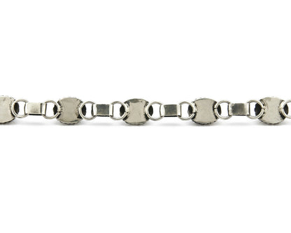 Women's Navajo Concho Bracelet .925 Silver Azurite Block Artist C.80's