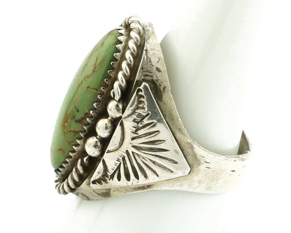 Navajo Ring .925 Silver Colorado Turquoise Native American Artist C.80's