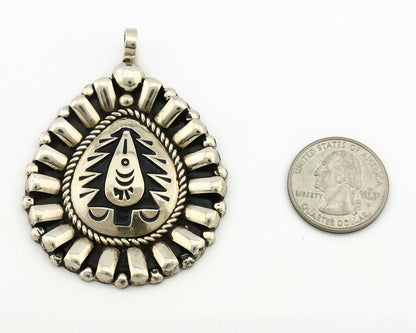 Navajo Handmade Pendant .925 Silver Signed William Singer C.80's